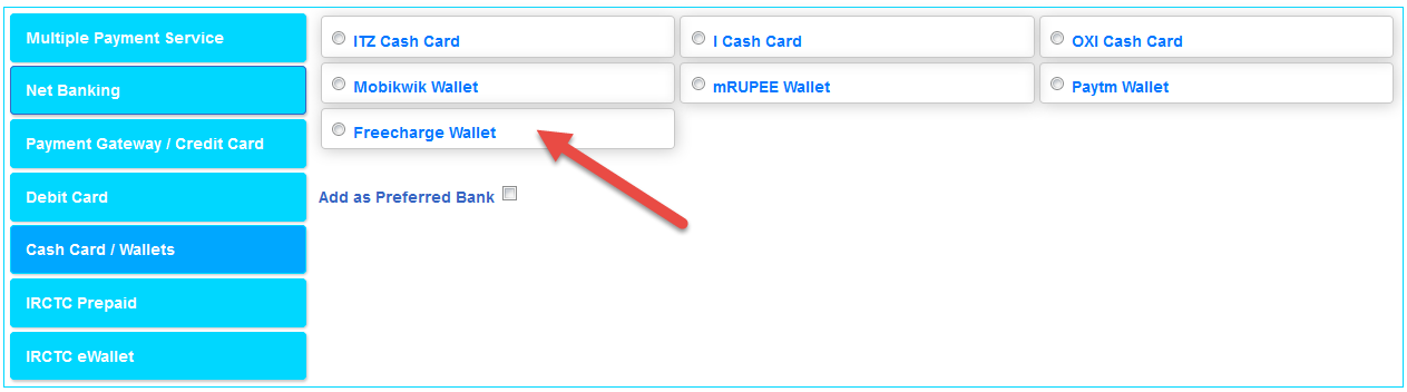 Use Freecharge Wallet Balance For IRCTC Train Booking