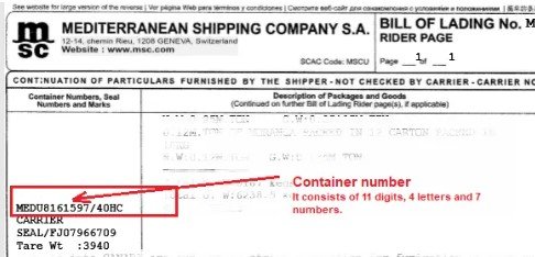 msc tracking conteneur